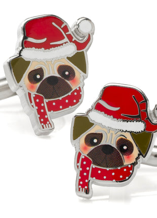 Santa Pug Cufflinks