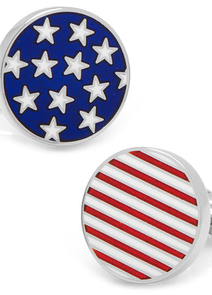Stars and Stripes American Flag Cufflinks