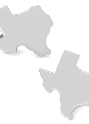 Silver Texas Cufflinks and Lapel Pin Gift Set