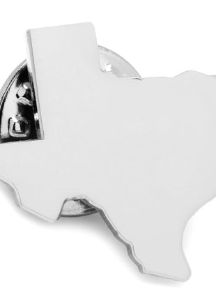 Silver Texas Lapel Pin
