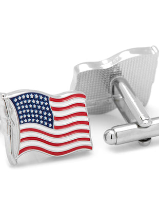 Waving American Flag Cufflinks