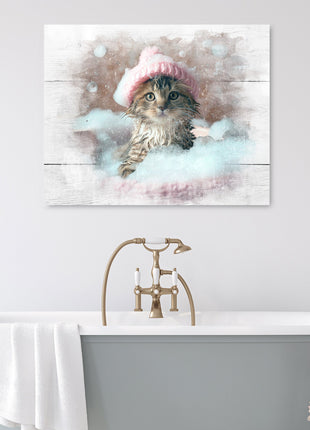Animals in Bathtub Wall Art