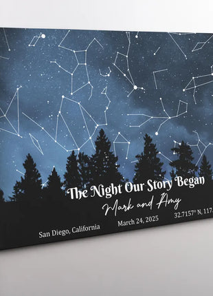The Night Our Story Began Star Map – Wedding Gift, Anniversary Gift