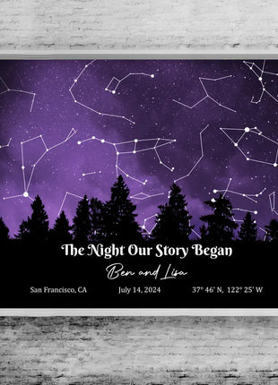 The Night Our Story Began Star Map – Wedding Gift, Anniversary Gift