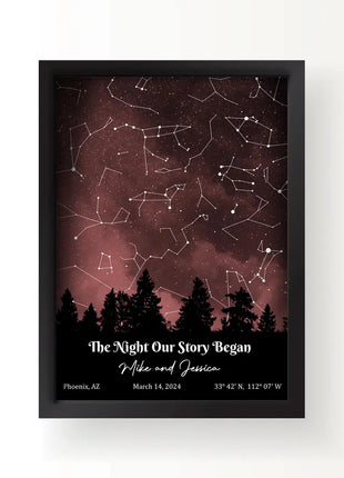 The Night Our Story Began Star Map – Wedding Gift, Anniversary Gift
