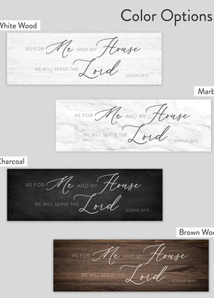 As For Me And My House Sign: Christian Wall Art