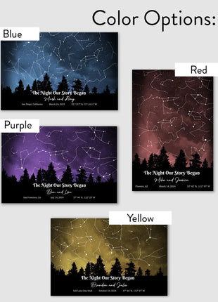 The Night Our Story Began Star Map – Wedding Gift, Anniversary Gift