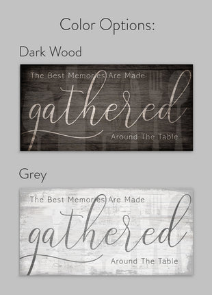 The Best Memories are Made Gathered Around the Table Sign