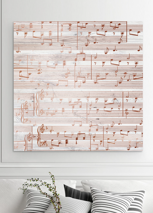 Copper Sheet Music Art - 7th Anniversary Gift