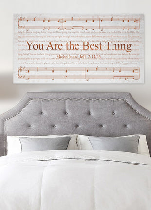 Copper Sheet Music Art with Lyrics