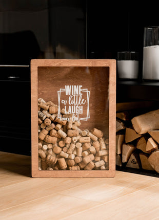 Wine Cork Box – Wine a Little, Laugh a Lot