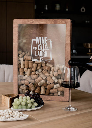 Wine Cork Box – Wine a Little, Laugh a Lot