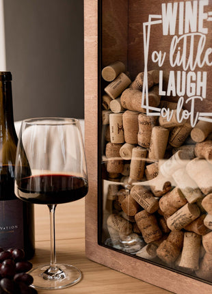Wine Cork Box – Wine a Little, Laugh a Lot