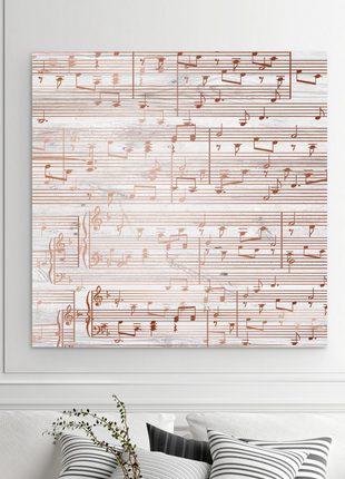 Custom Sheet Music Art - Copper Tone