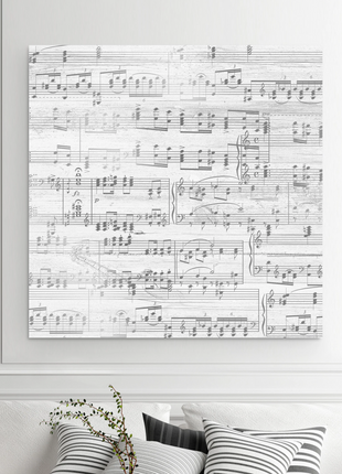 Custom Sheet Music Art - Silver Tone