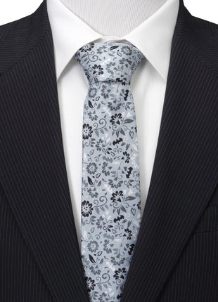 DC Batman Patterned Floral Blue Men's Tie