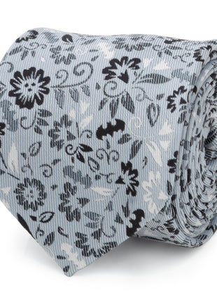DC Batman Patterned Floral Blue Men's Tie