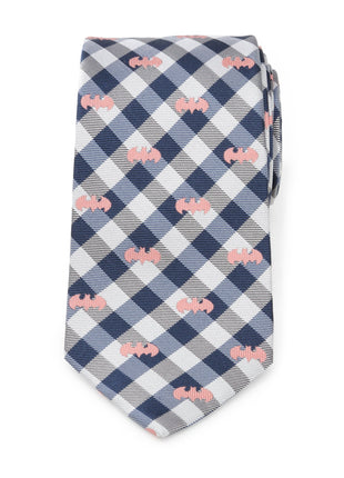 DC Batman Plaid Navy Men's Tie