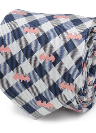 DC Batman Plaid Navy Men's Tie