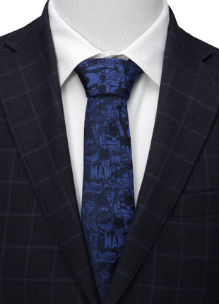 DC Batman Comic Blue Tie