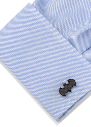 DC Batman Stainless Steel Carbon Fiber Cufflinks