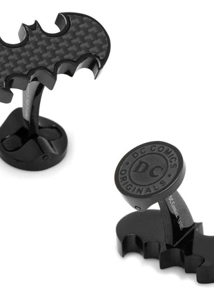 DC Batman Stainless Steel Carbon Fiber Cufflinks
