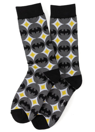 DC Batman Circle Gray Black Men's Socks