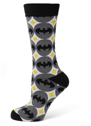 DC Batman Circle Gray Black Men's Socks