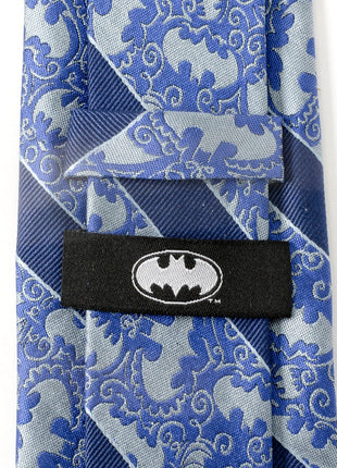 DC Batman Stripe Multi Emblem Blue Men's Tie