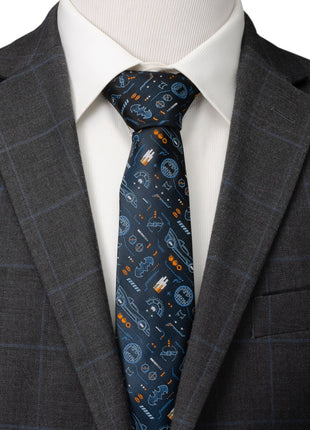 DC Batman Batmobile Black Men's Tie