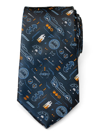 DC Batman Batmobile Black Men's Tie