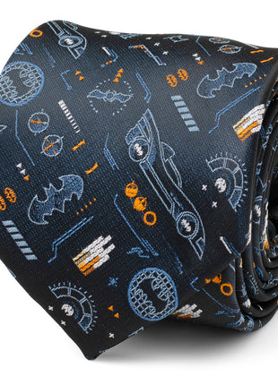 DC Batman Batmobile Black Men's Tie