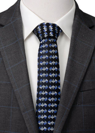 DC Batman Blue Blocked Black Men's Tie