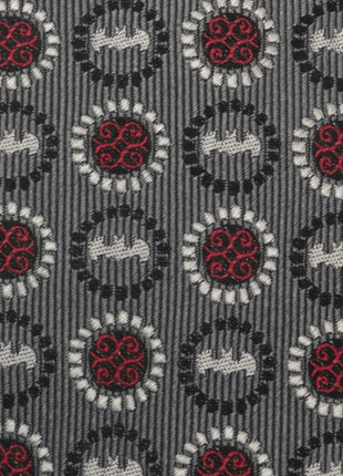 DC Batman Medallion Symbol Charcoal Silk Men's Tie