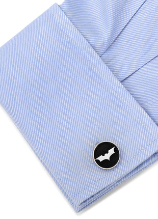 DC Batman Dark Knight Recessed Black Cufflinks