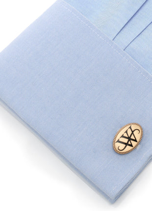 DC Batman Wayne Monogram Gold Cufflinks