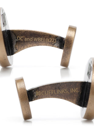DC Batman Wayne Monogram Gold Cufflinks