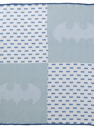 DC Batman Multi Motif Blue Pocket Square