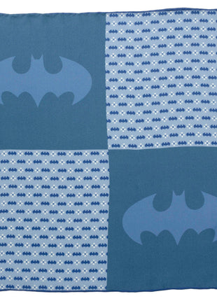 DC Batman Multi Motif Blue Pocket Square