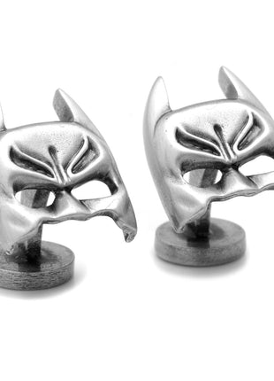 DC Batman Cowl Mask Silver Cufflinks