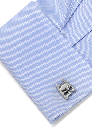DC Batman Cowl Mask Silver Cufflinks