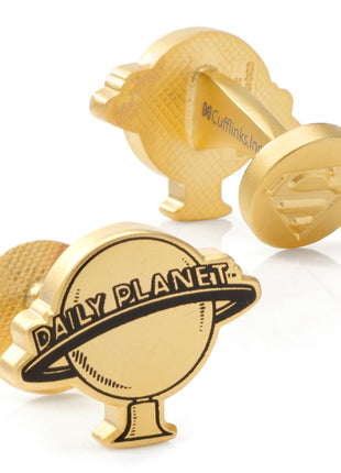 DC Superman Daily Planet Gold Cufflinks