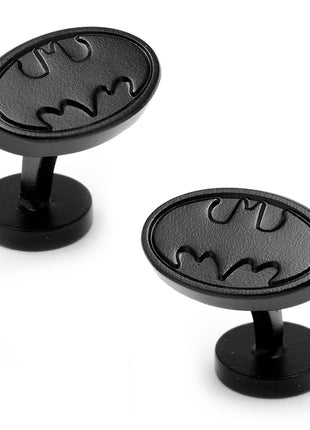 DC Batman Logo Satin Black Cufflinks