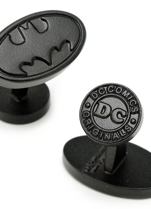 DC Batman Logo Satin Black Cufflinks