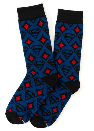 DC Superman Circle Motif Blue Men's Socks