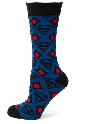 DC Superman Circle Motif Blue Men's Socks