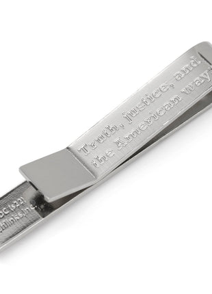 DC Superman Hidden Message Silver Tie Bar