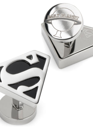 DC Superman Black Onyx Stainless Steel Cufflinks