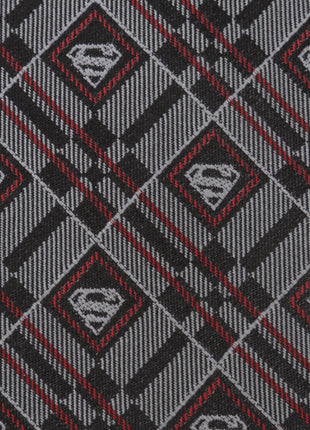 DC Superman Geometric Gray Silk Men's Tie