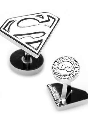 DC Superman Shield Silver Cufflinks